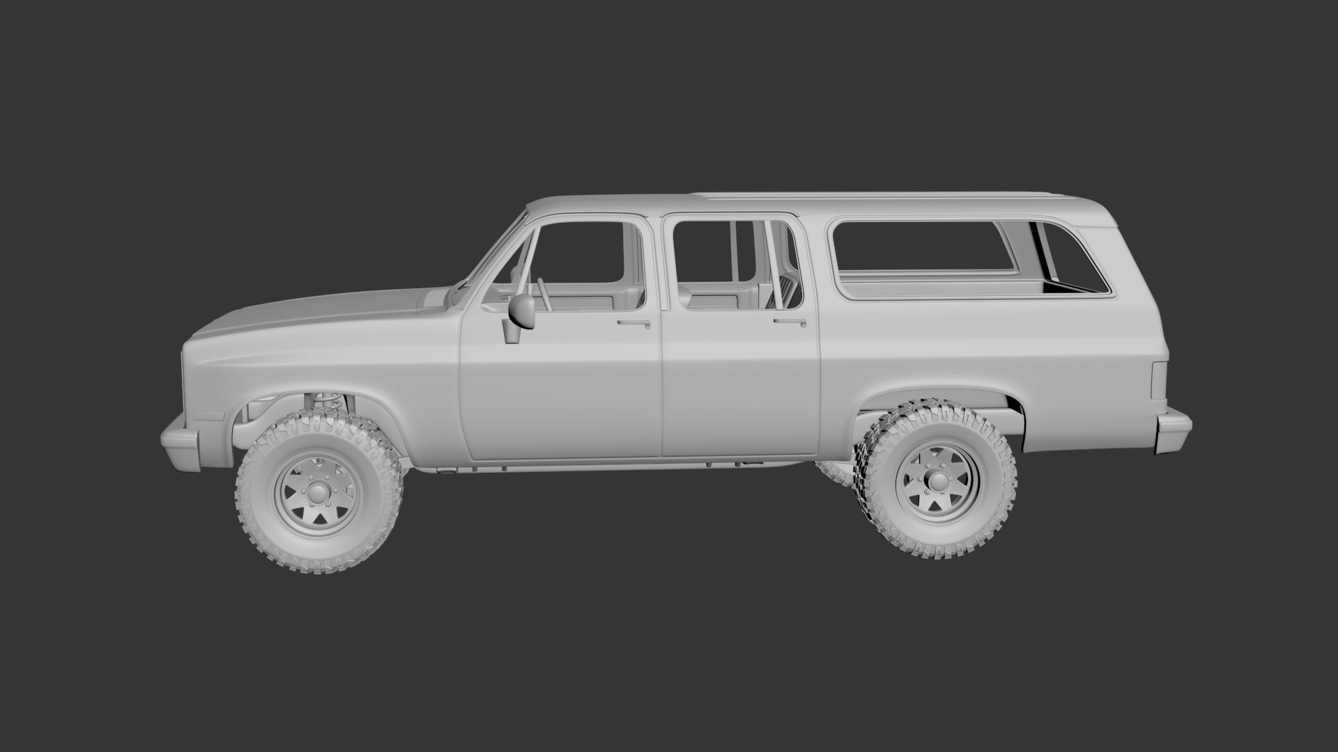 Chevrolet Suburban 1989 3D print model_1
