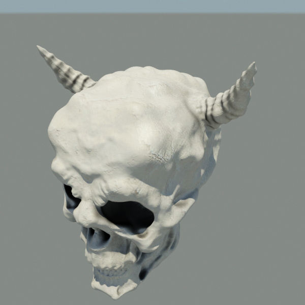 Demon Skull 3D model_3