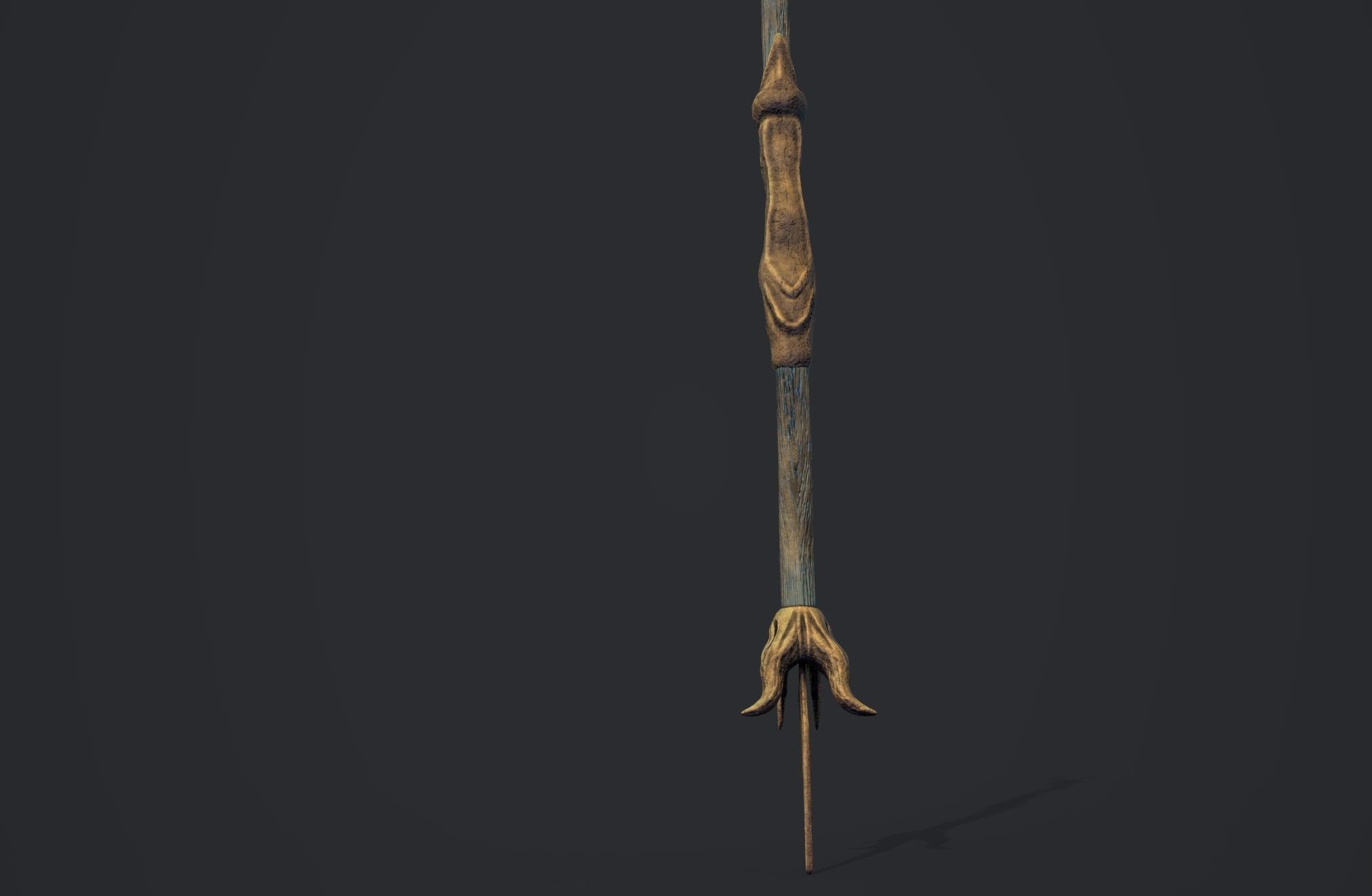 Druid Staff Low-poly 3D model_5