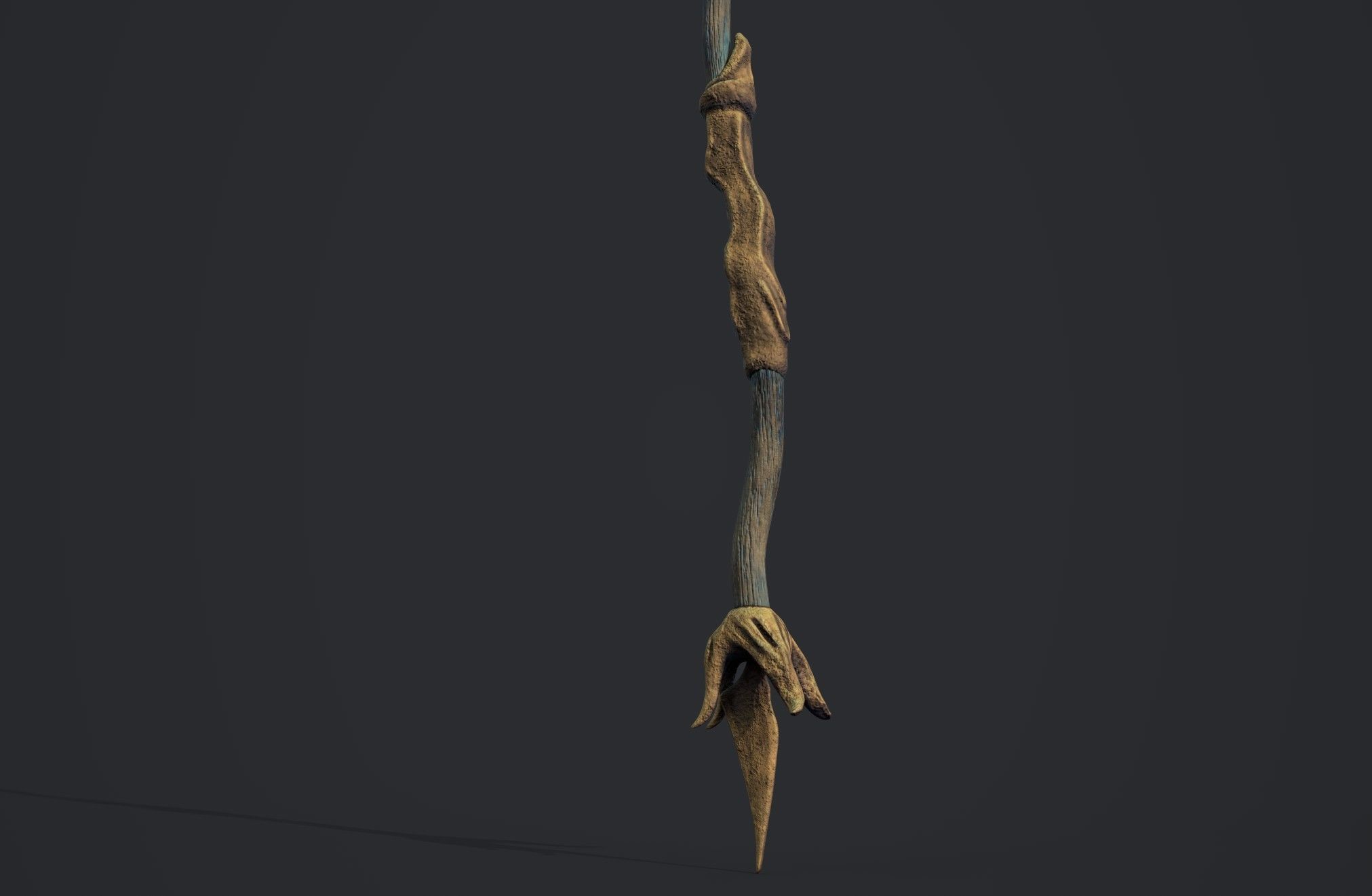 Druid Staff Low-poly 3D model_4