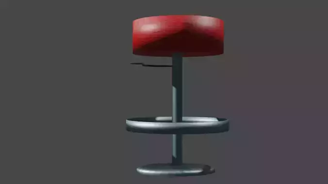 Barstool lamp with shade