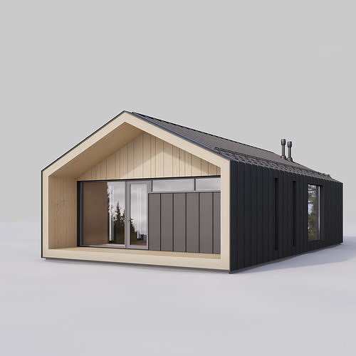Barn House 3D model   -01- 3D model