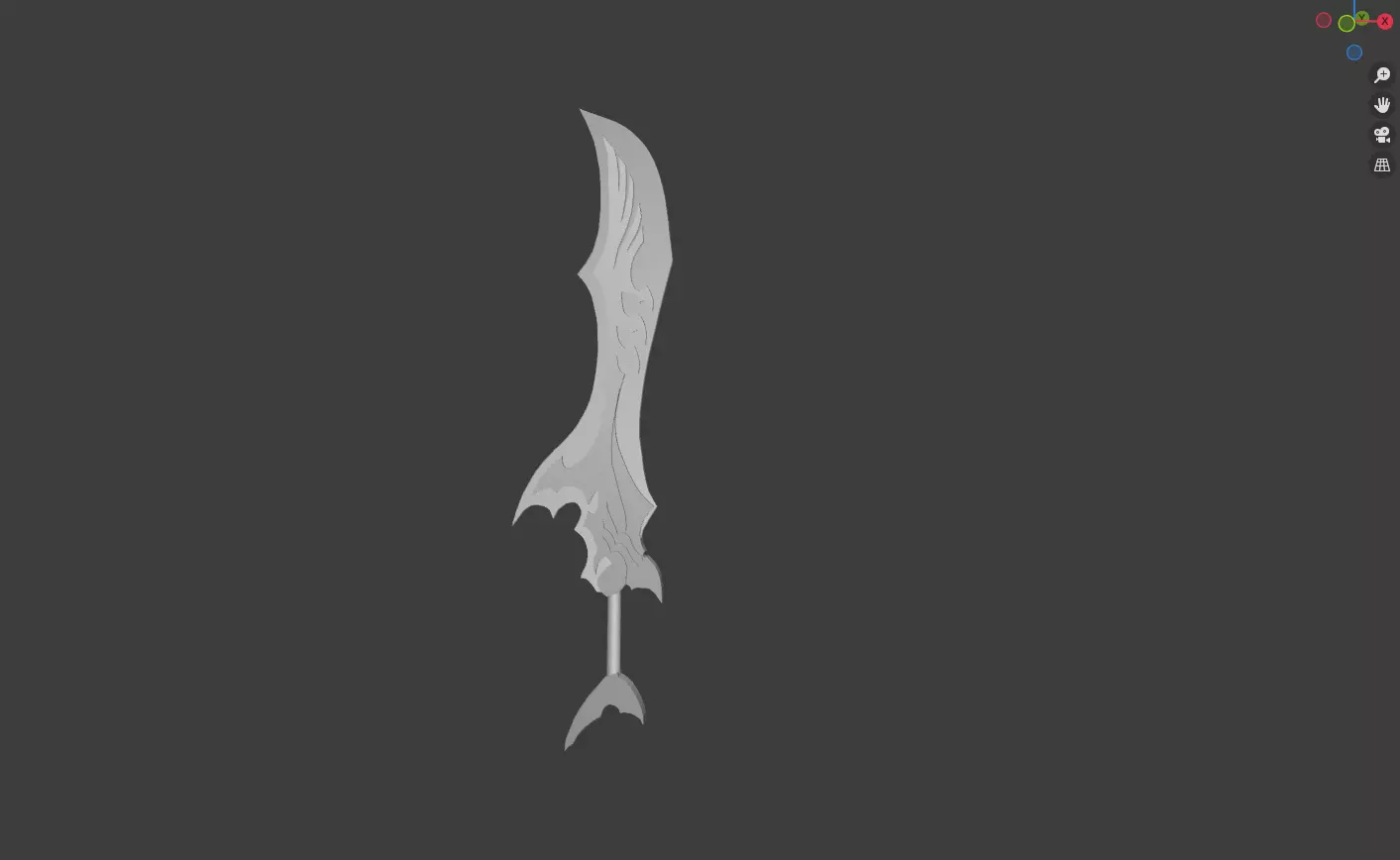 Over geared - Failure Sword from the Manhwa Low-poly 3D model_0