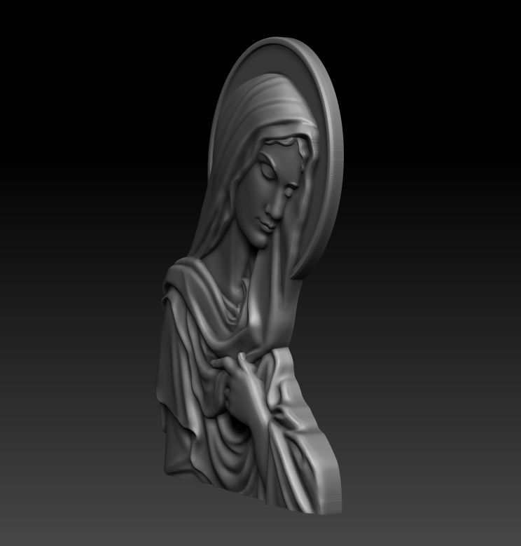 Virgin Mary 4 3D print model_6