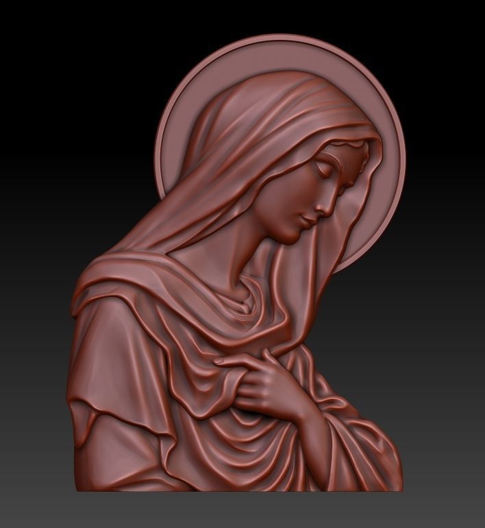 Virgin Mary 4 3D print model_9