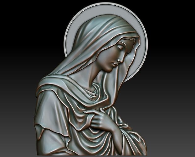 Virgin Mary 4 3D print model