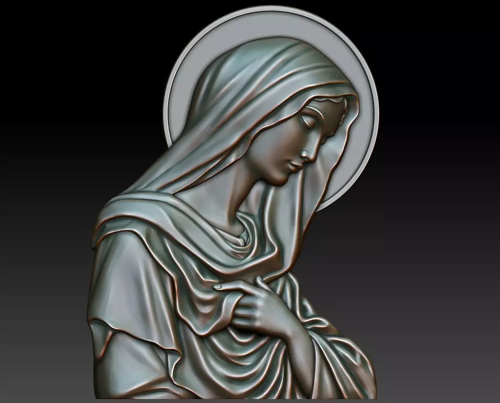 Virgin Mary 4 3D print model_0