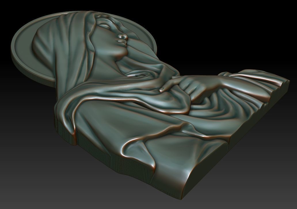 Virgin Mary 4 3D print model_2