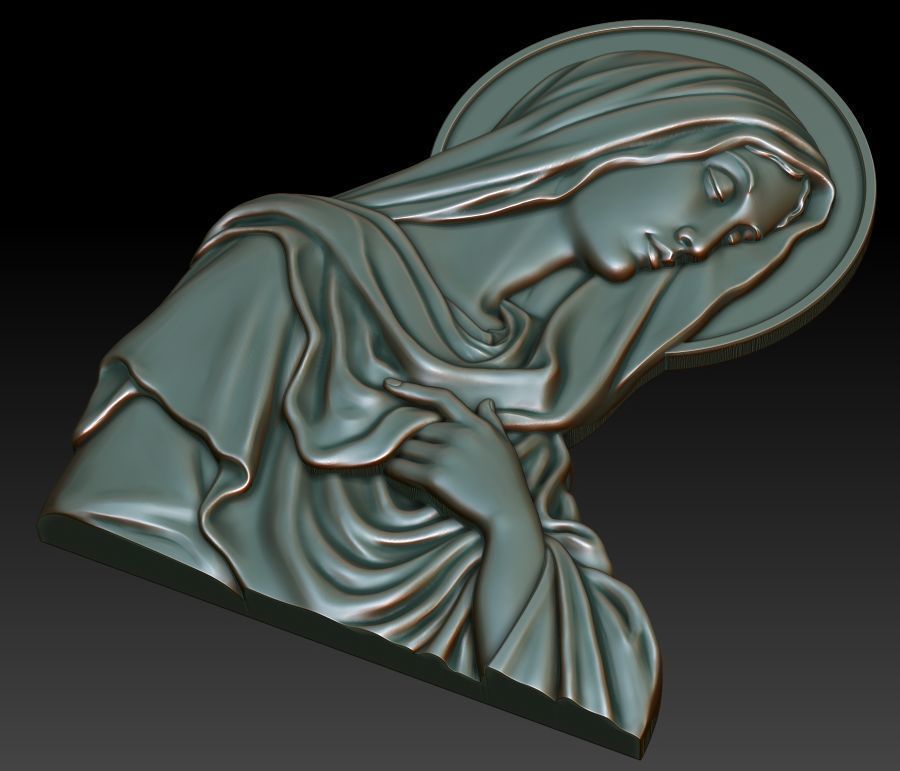 Virgin Mary 4 3D print model_1