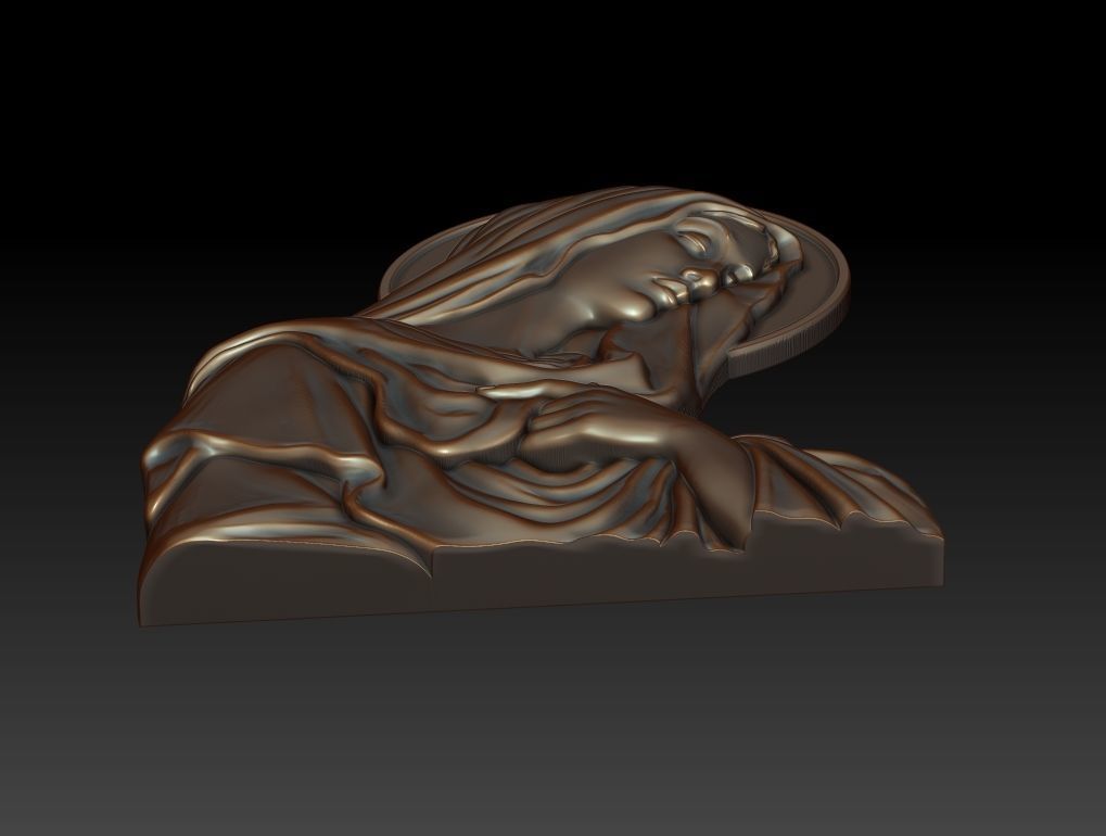 Virgin Mary 4 3D print model_13