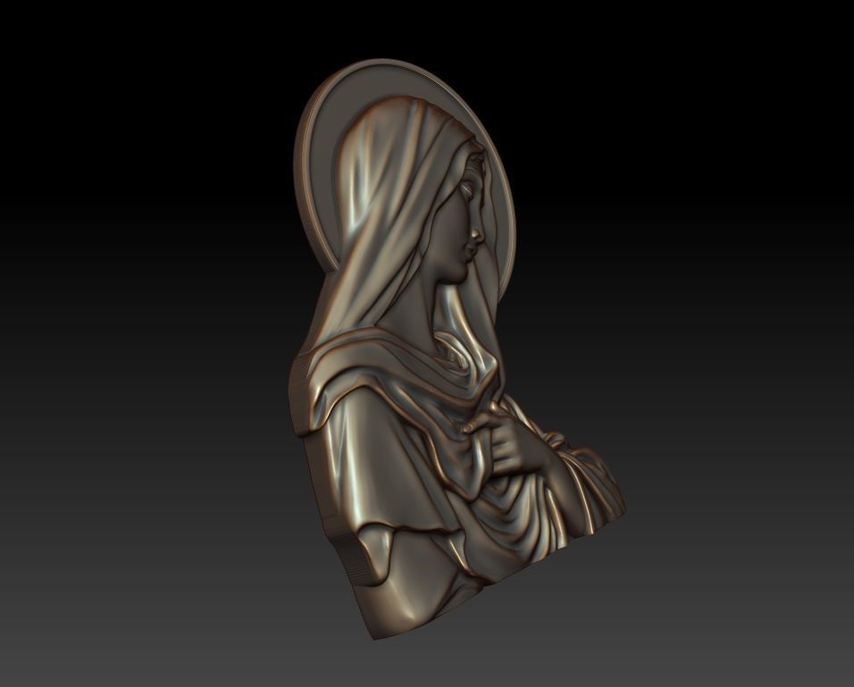 Virgin Mary 4 3D print model_12
