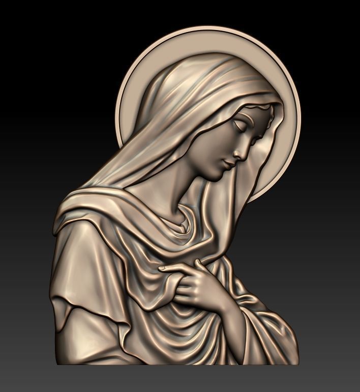 Virgin Mary 4 3D print model_8