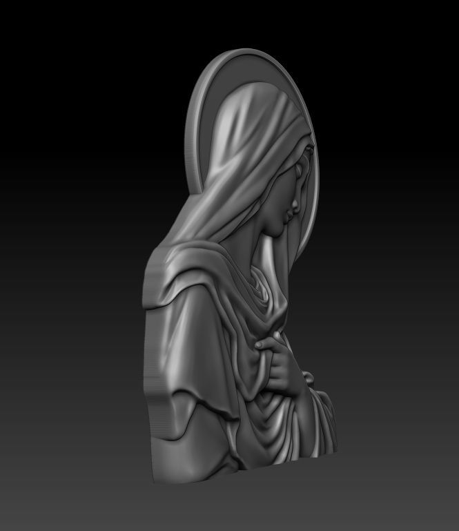 Virgin Mary 4 3D print model_7