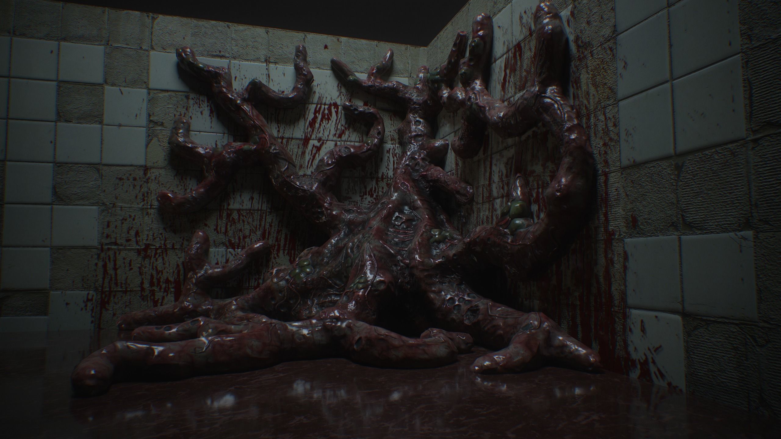 Biomass corruption alien plant - gameready Low-poly with PBR Low-poly 3D model_1