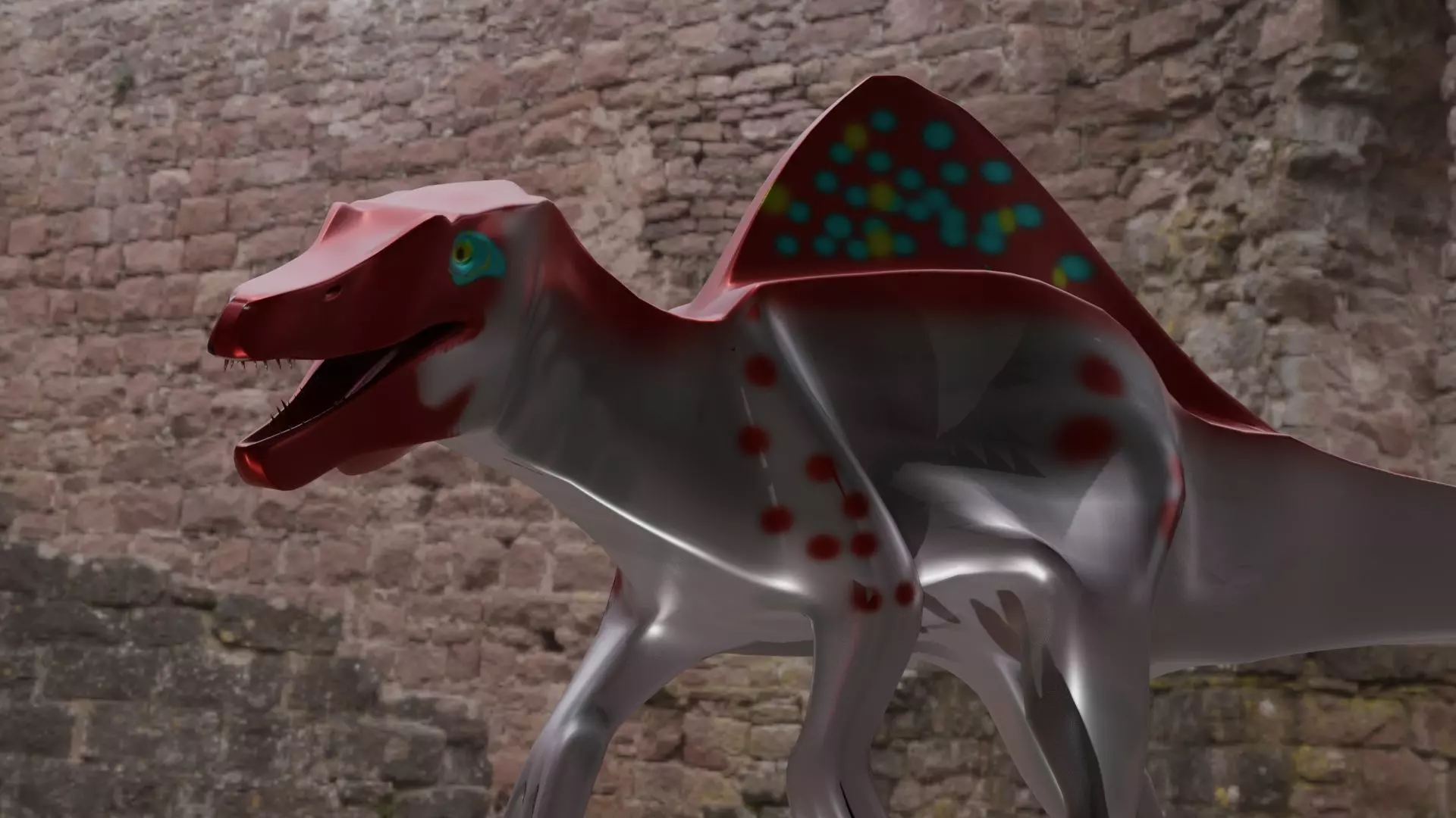 Modelo Espinossauro By BluRaptorMsv Free low-poly 3D model_0