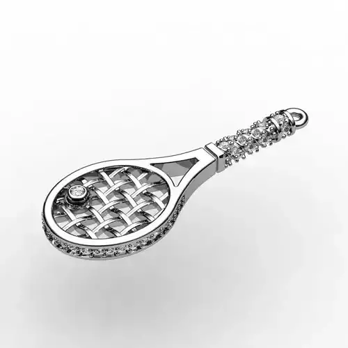 Pendant racket ready for 3d print