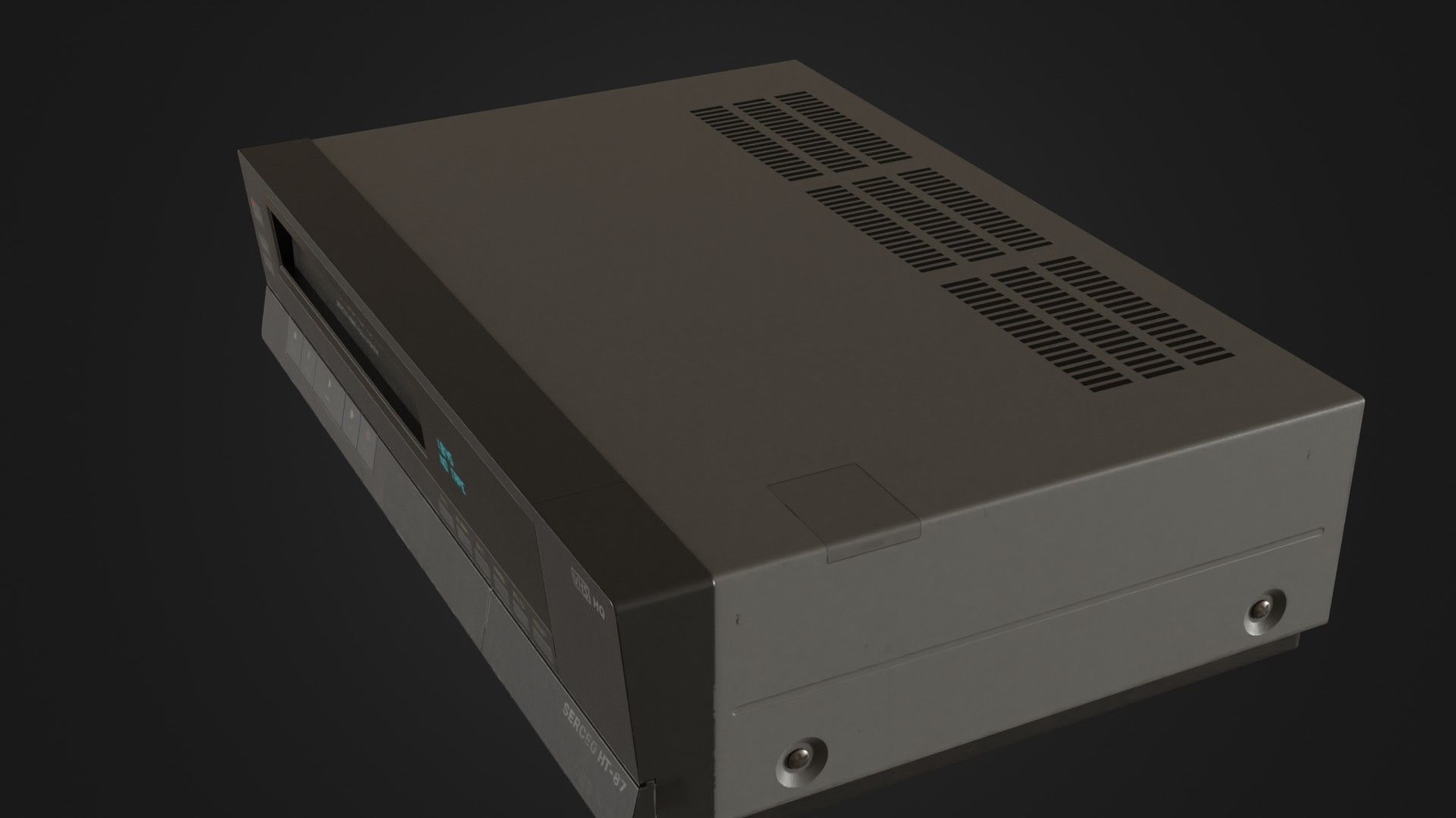 Old VHS recorder VCR 02 Low-poly 3D model_34