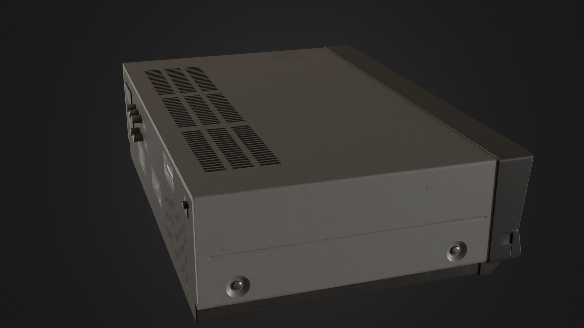Old VHS recorder VCR 02 Low-poly 3D model_13