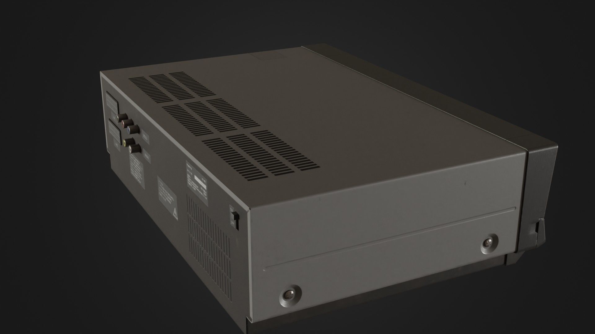Old VHS recorder VCR 02 Low-poly 3D model_14
