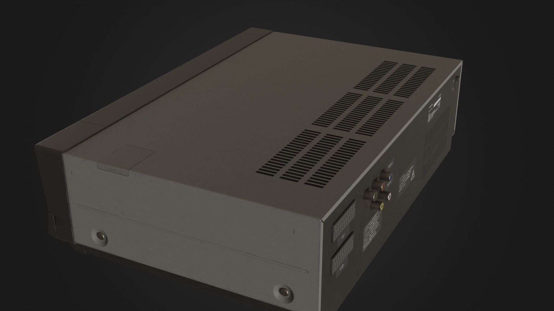 Old VHS recorder VCR 02 Low-poly 3D model_28