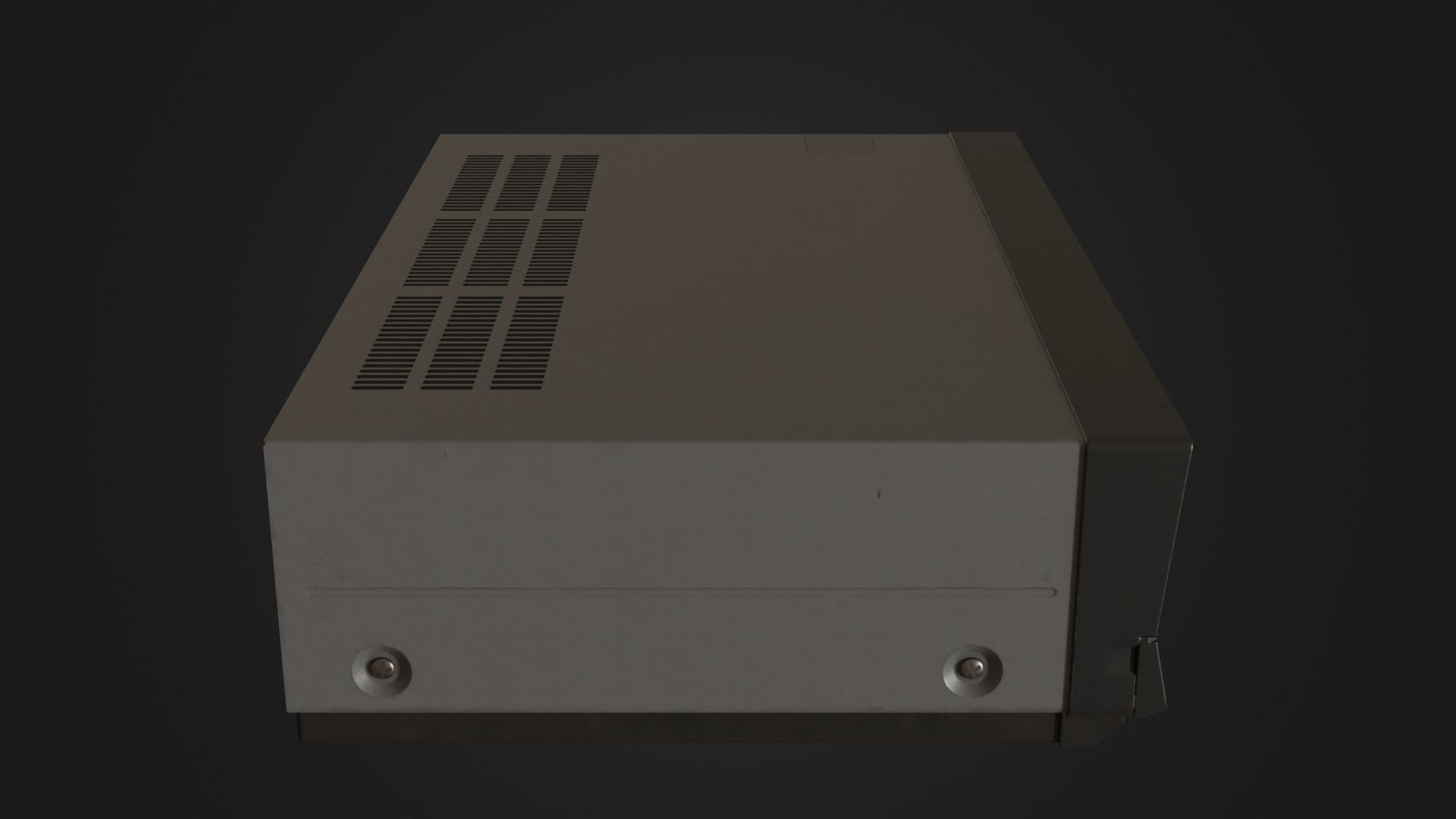 Old VHS recorder VCR 02 Low-poly 3D model_11