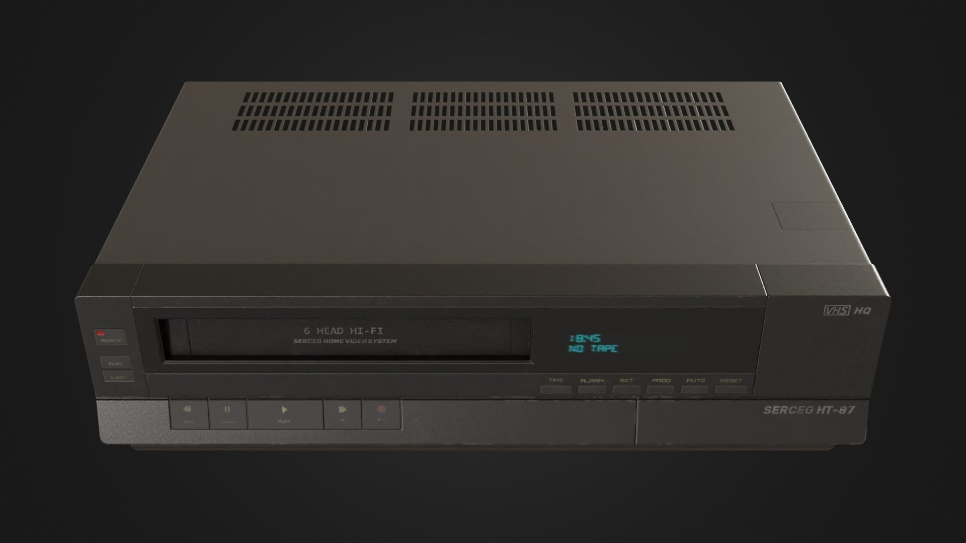 Old VHS recorder VCR 02 Low-poly 3D model_39