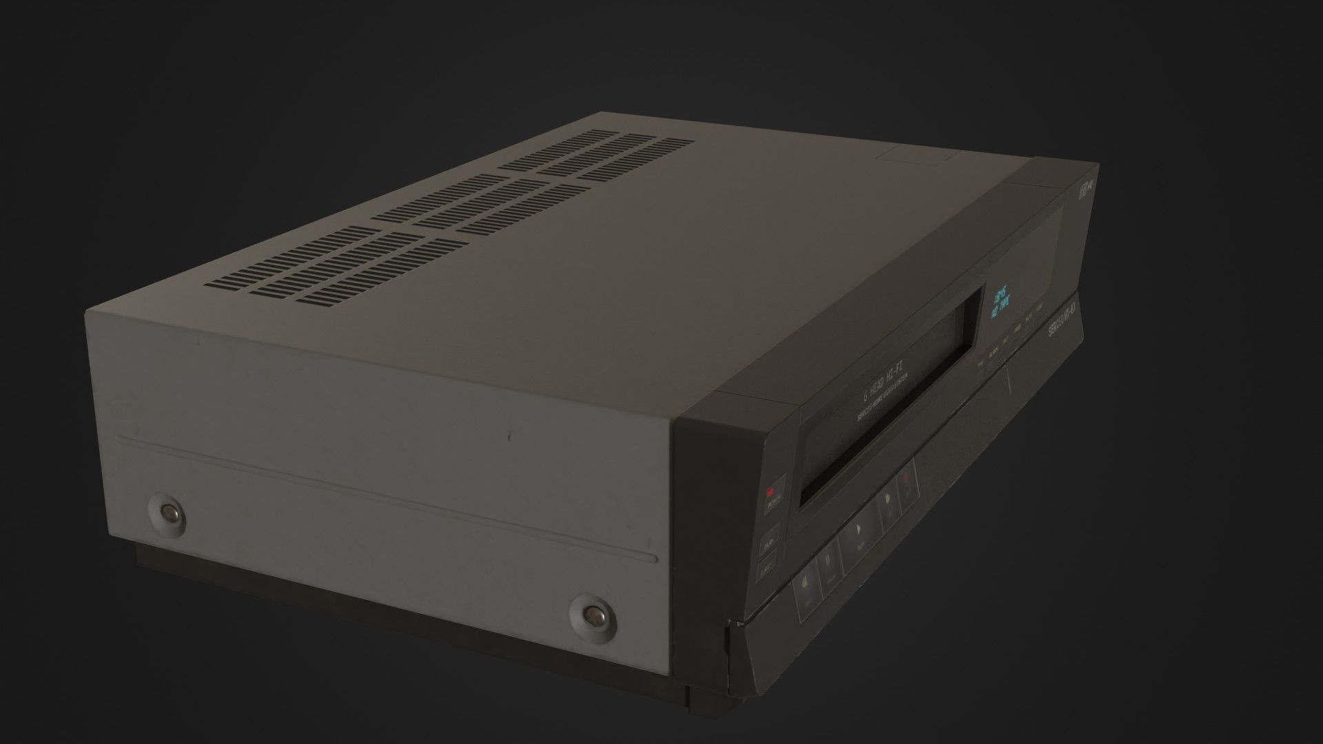 Old VHS recorder VCR 02 Low-poly 3D model_8