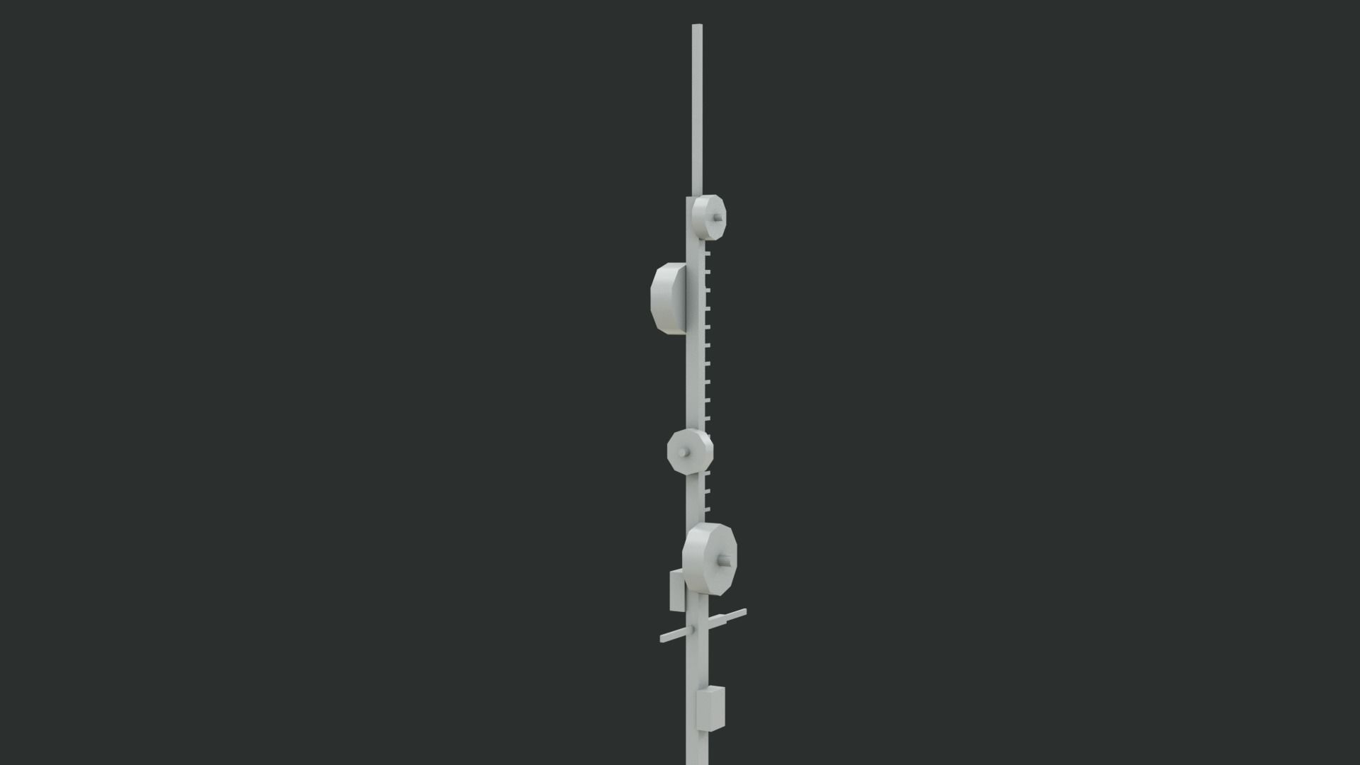 Sci-Fi Antenna Set Low-poly 3D model_4
