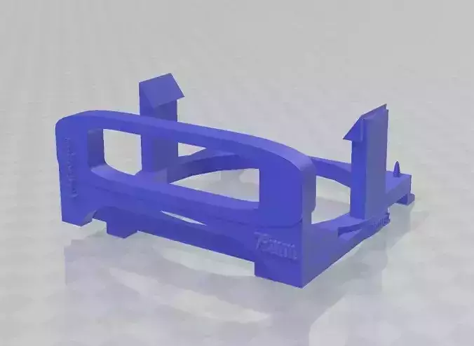 Computer case 75mm fan adapter 3D print model