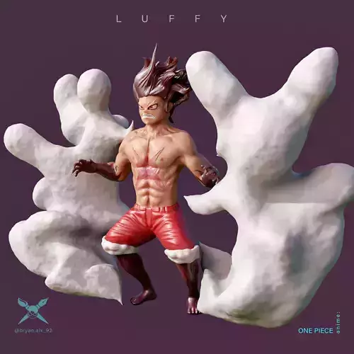 Figura One Piece-Monkey D Luffy Gear 4 Snake Man 3D print model