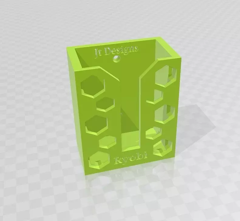 Ryobi Battery Holder 3D print model_0