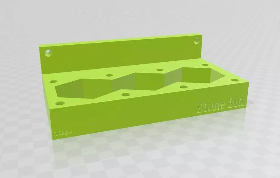 Shelf for stone grinding bits  3D print model_0