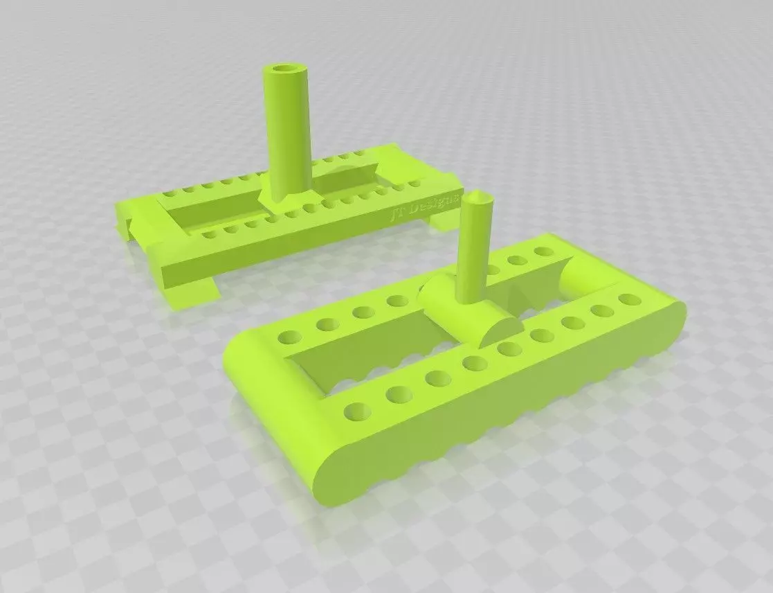 Swiveling Drill Chuck and bit stand  3D print model_0