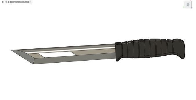Imperial field knife 1 3D print model