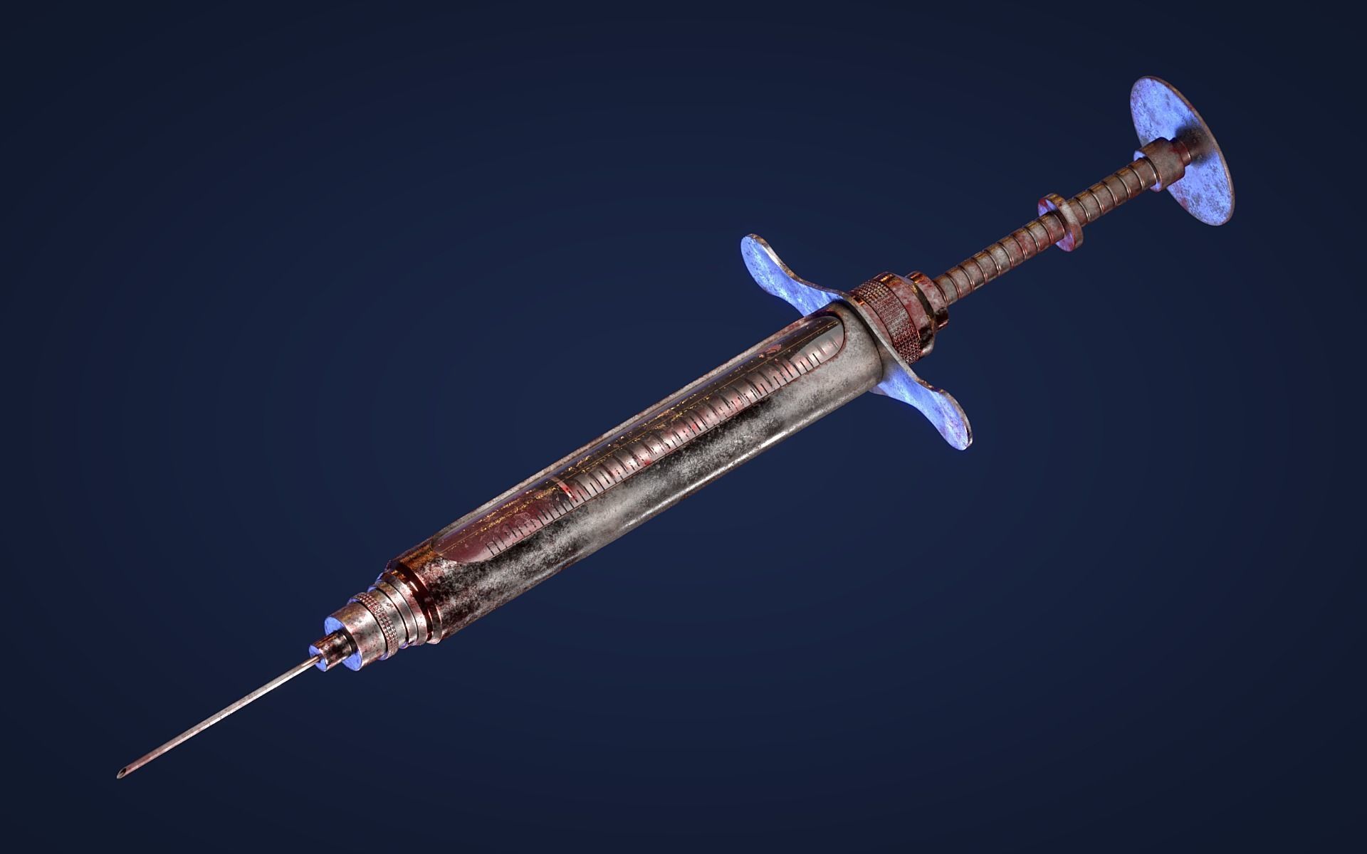 CGI - SYRINGE WITH BLOOD 3D model_1