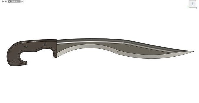 Kopis samurai sword 3D print model