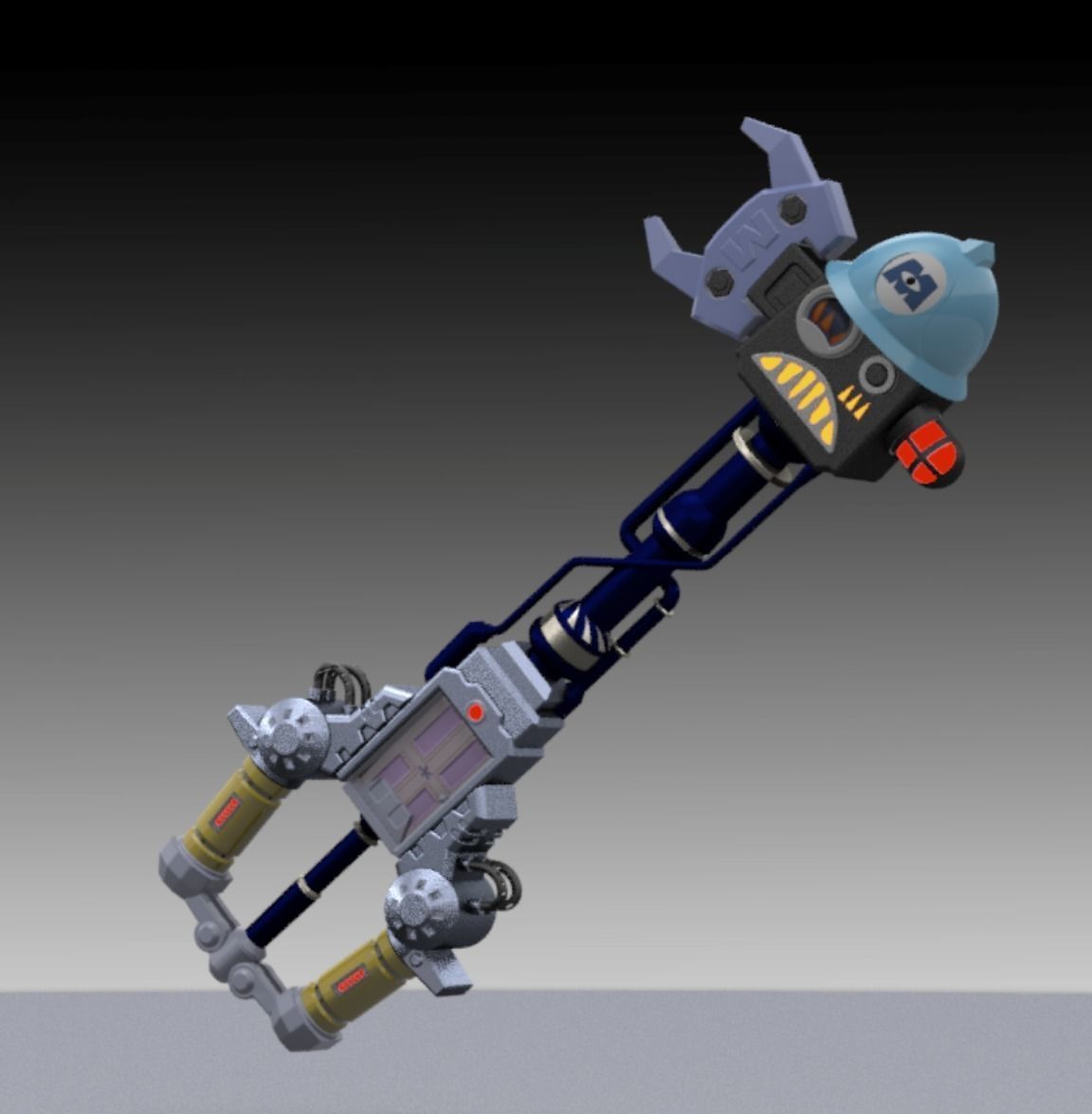 Monsters Inc Key blade from kingdom hearts 3  3D print model_1