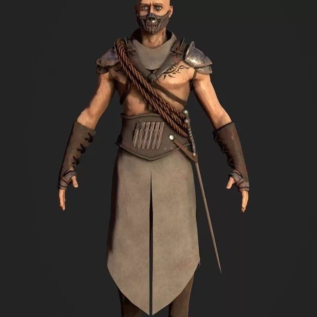 Warrior  game model and Character 3D model_2