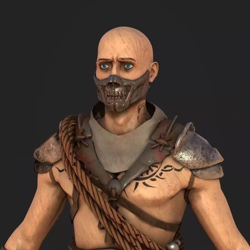 Warrior  game model and Character 3D model_4