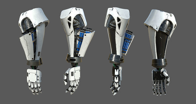 Robot Arm For Art White 3D model