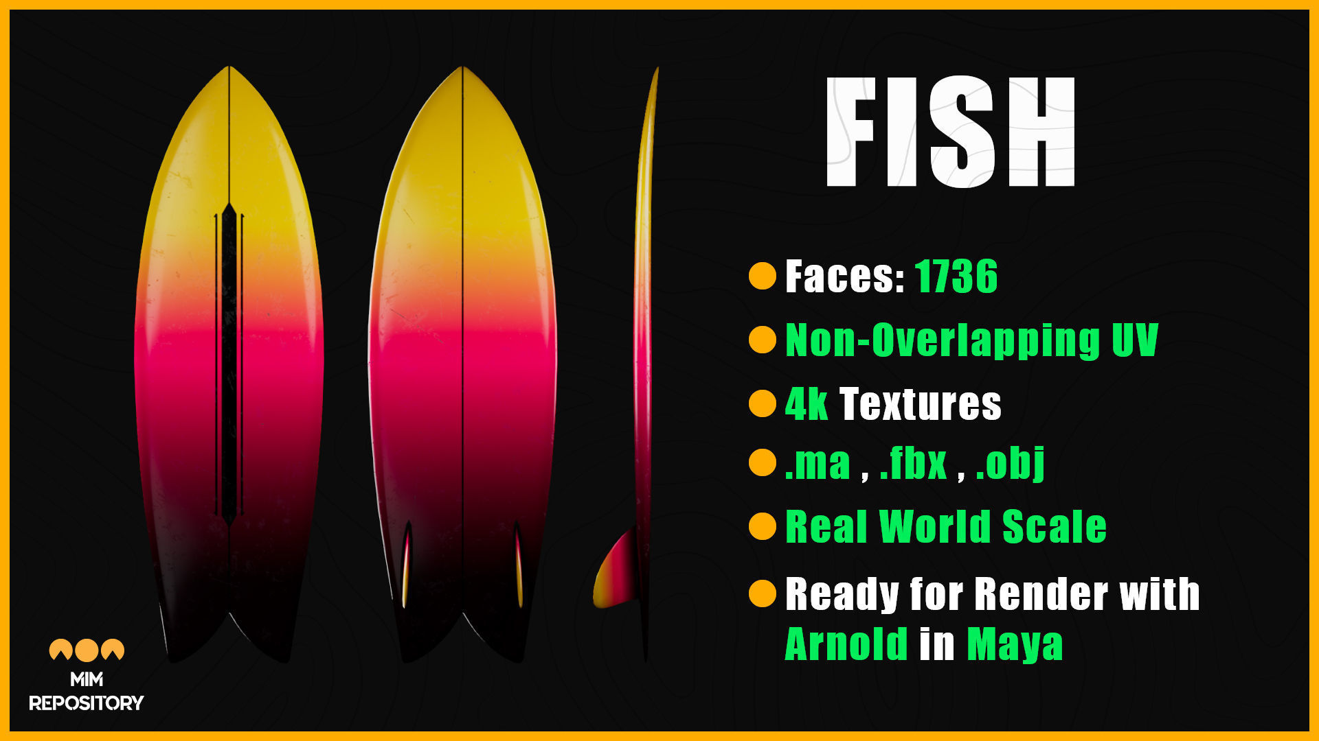 10 Surfboard 3D Models-UPDATE 3D model_3