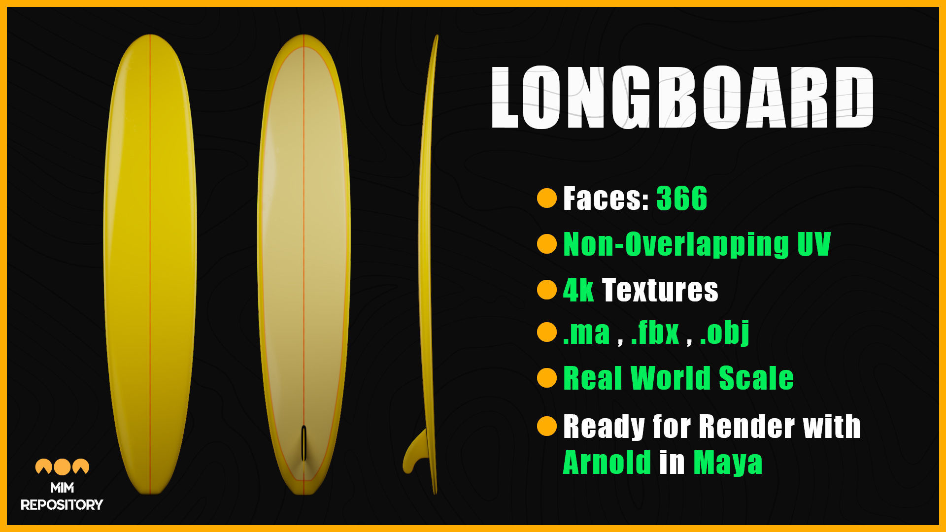 10 Surfboard 3D Models-UPDATE 3D model_6