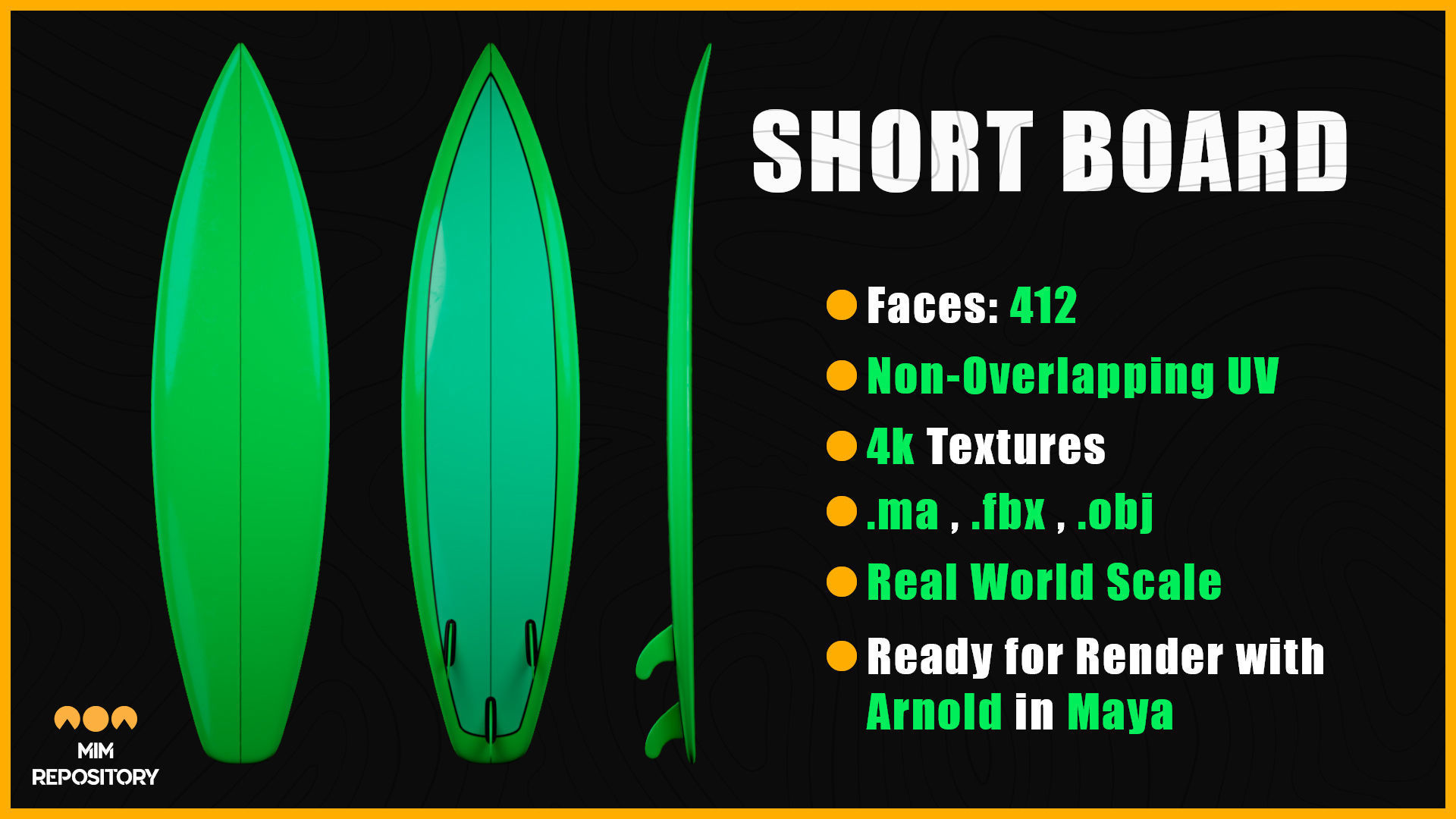 10 Surfboard 3D Models-UPDATE 3D model_9