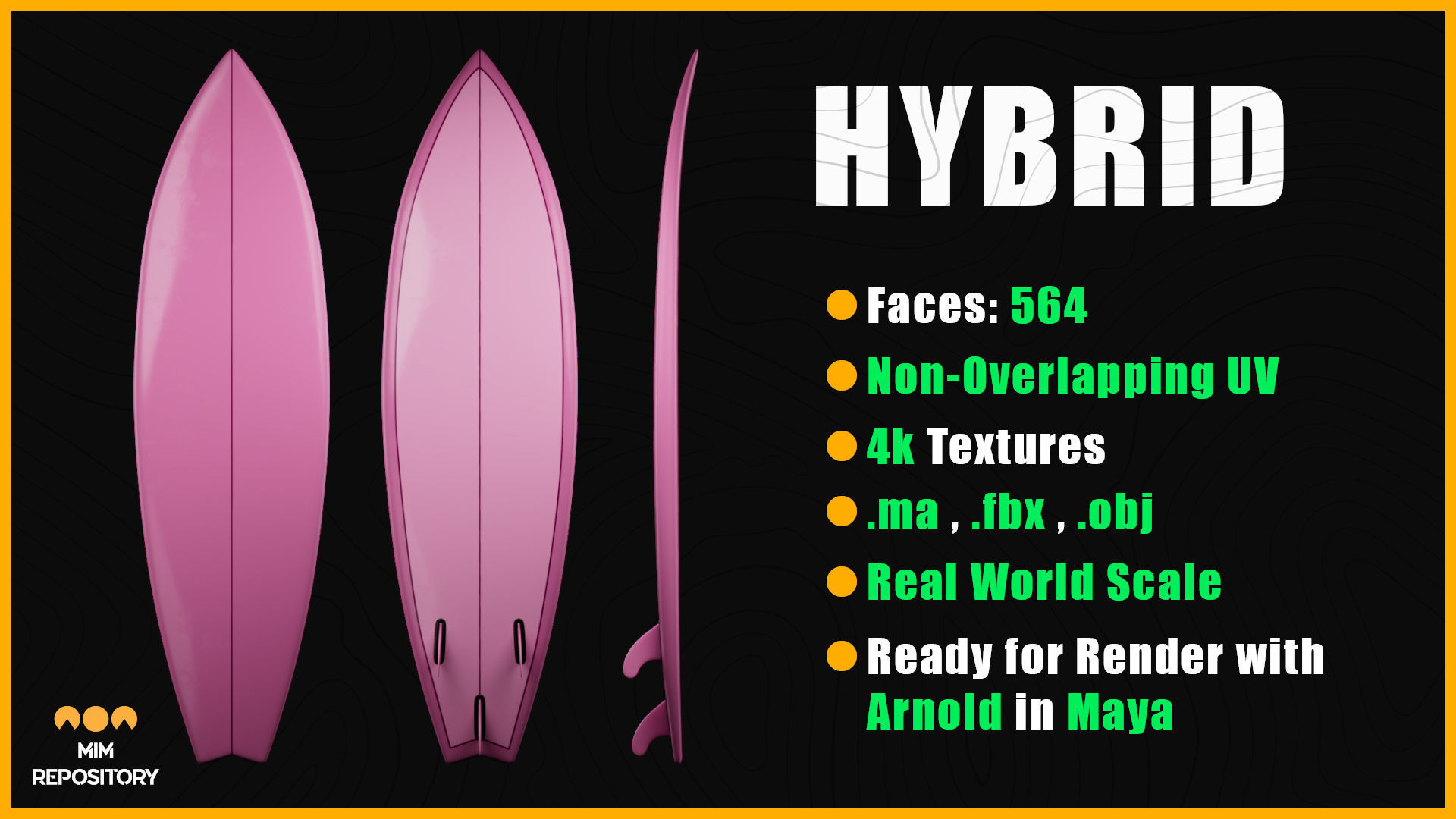 10 Surfboard 3D Models-UPDATE 3D model_5