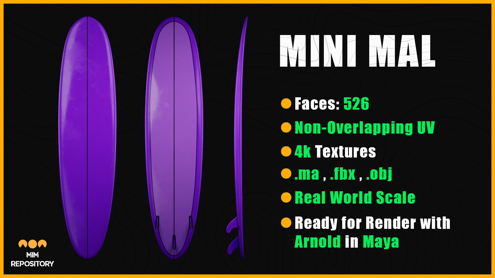 10 Surfboard 3D Models-UPDATE 3D model_8