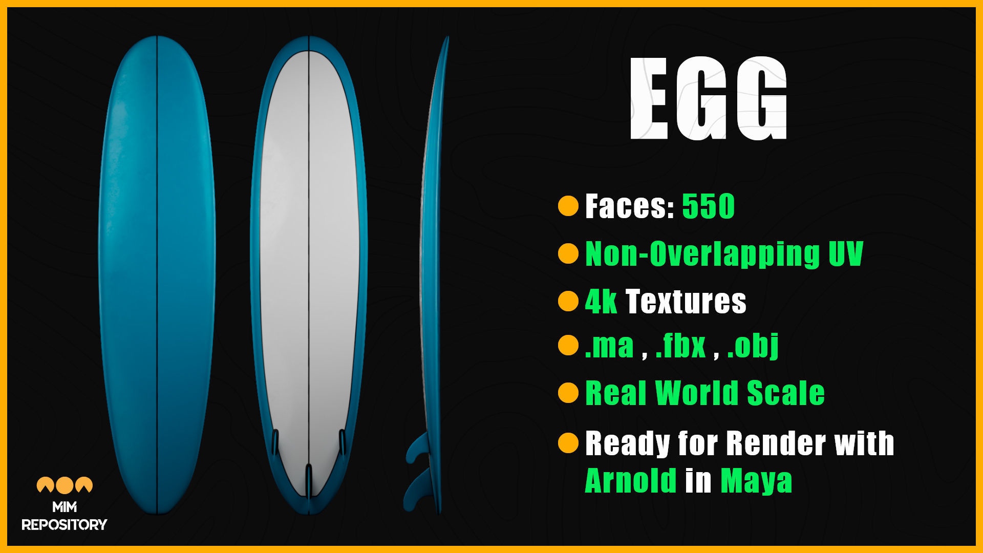 10 Surfboard 3D Models-UPDATE 3D model_2