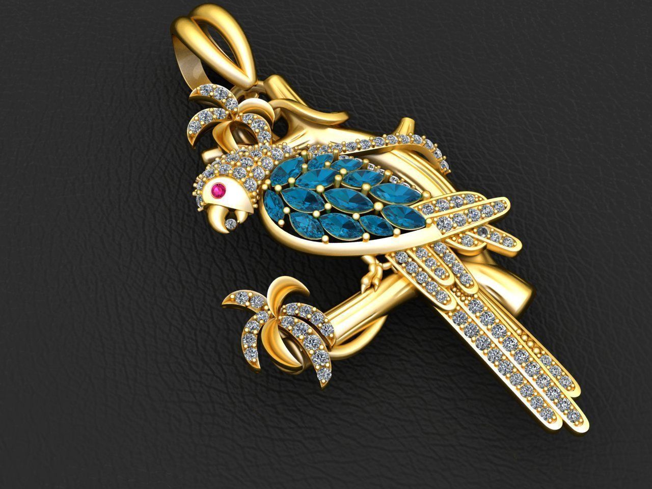 pendant parrot 3D print model_1