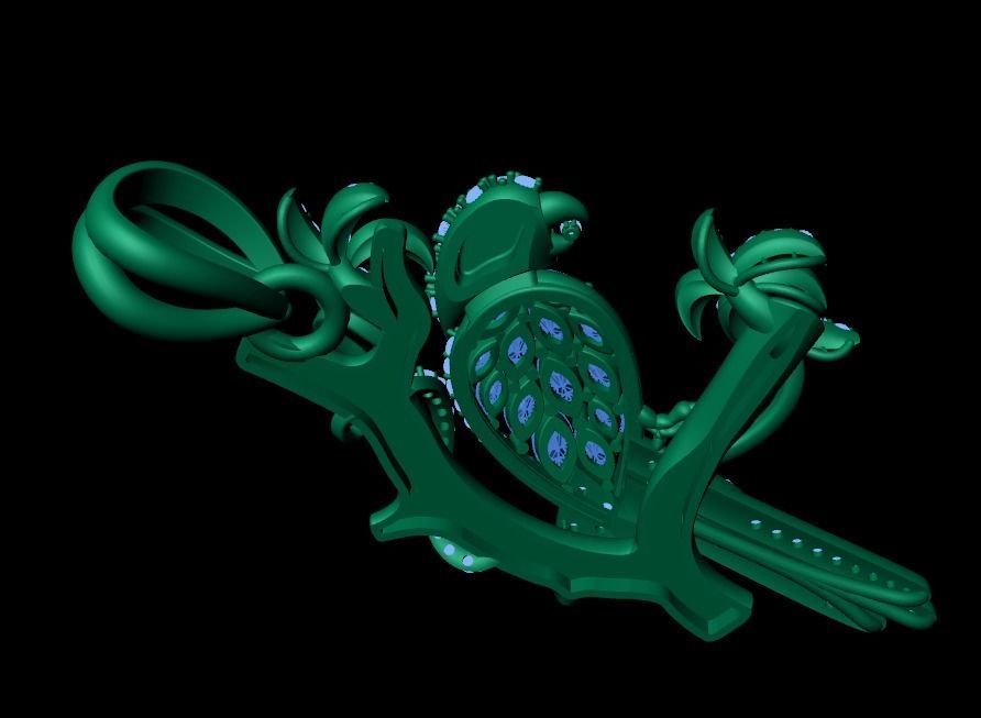 pendant parrot 3D print model_3