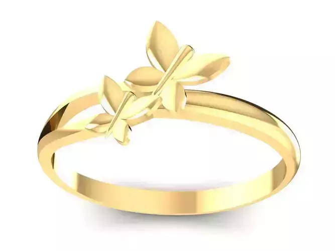 24k butterfly women ring 2936