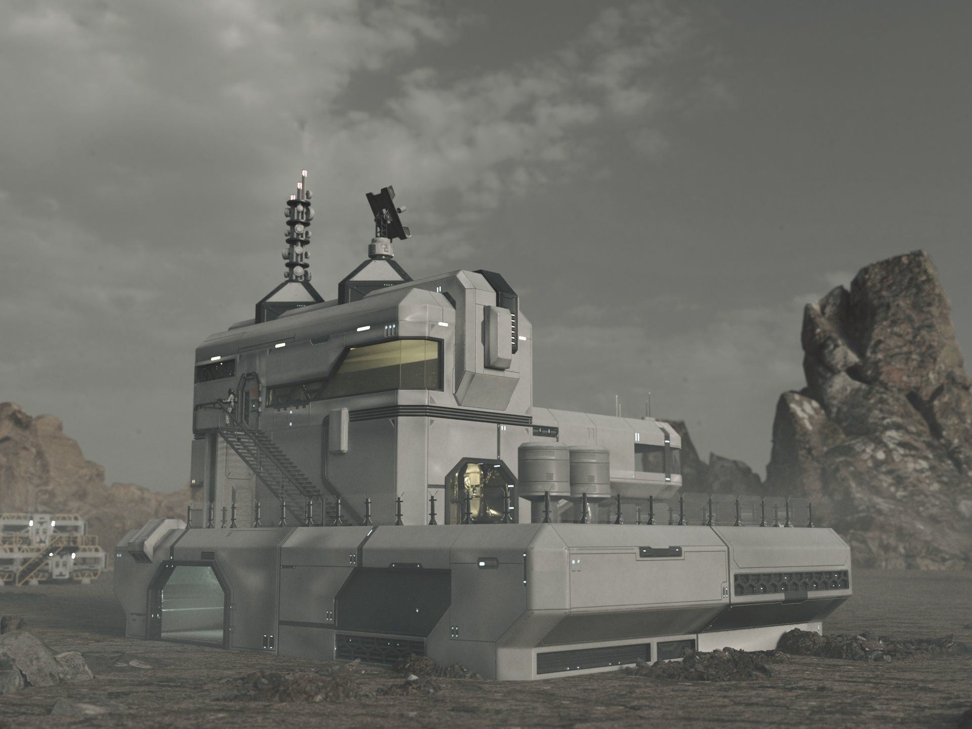 Space buildings 3D Model Collection_9